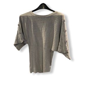 Butterfly Short Sleeve Ribbed Sweater
